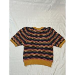 Universal Thread Women’s Short Sleeve Knit Sweater Top Size Small